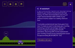 Our AI has full context of each simulation you create and can answer all kinds of questions for you. It can even suggest one-click changes for you to apply.