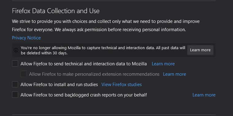 The Windows release of Firefox 75 installs a scheduled telemetry task that can be disabled image