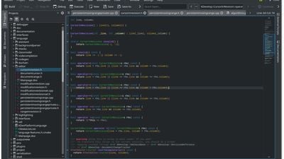 KDevelop with a dark theme