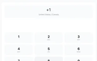 Simple dialer interface, enter any phone number and call directly from your browser