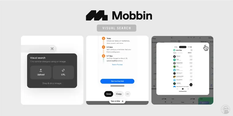 Mobbin introduces Visual Search with screenshot uploads for similar designs discovery image