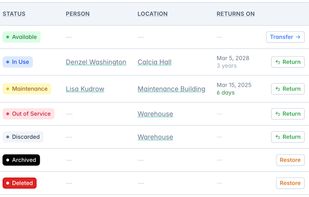 Asset Management Software — AMS screenshot 1