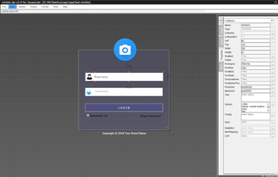 A minimalist desktop provide a platform for custom dialogs.
