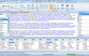 Editor with quick and rapid spin visible
