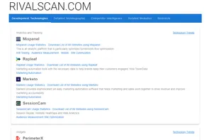 Scan websites to collect lead information and see what they're built with allowing you to target your competitor's customers.