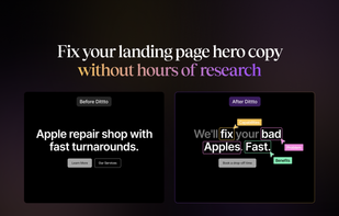 Fix your hero copy with an AI trained on top SaaS websites