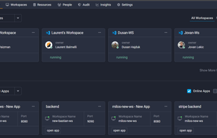 Different development workspace in the project, every workspace replace a secure development machine