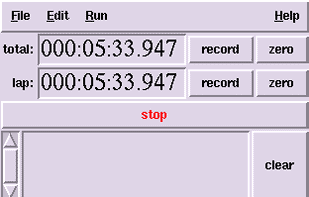 Stopwatch (Tk) screenshot 1