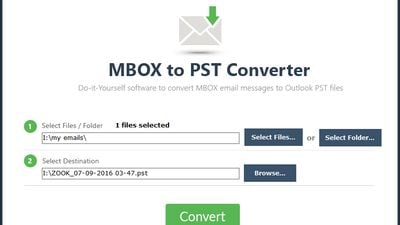 ZOOK MBOX to PST Converter screenshot 1