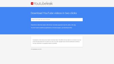 Youtubeleak.com main page