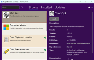 Built - in plugin browser with an ever - growing community - driven library of plugins