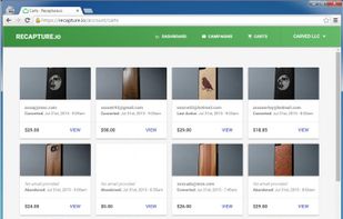 Recapture.io screenshot 2