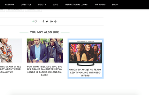 Live native ad unit example