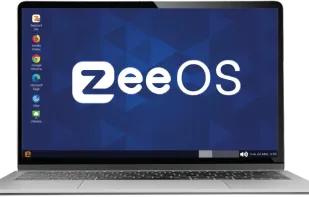 A laptop running ZeeOS, a thin client OS.