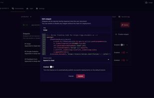Inject snippets