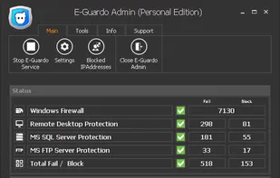 e.guardo Smart Defender Personal Edition Main Screen