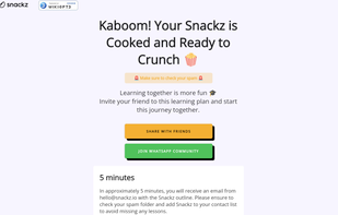 You will receive a daily lesson on your topic of interest exactly at the chosen time of delivery