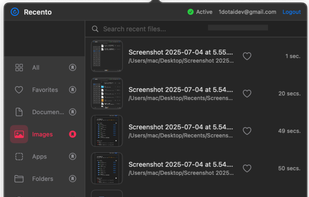 Recento screenshot 1