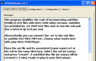 AVIAddXSubs screenshot 1
