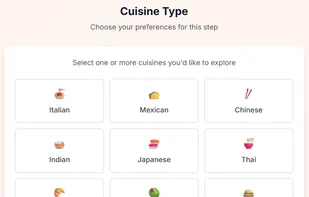 Select Cuisine type.