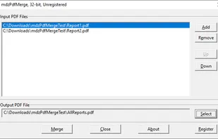 mdzPdfMerge screenshot 1