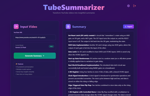 TubeSummarizer screenshot 1