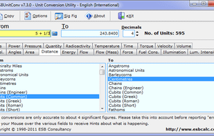 ESBUnitConv screenshot 1