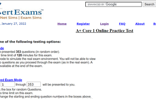 Learn and Exam modes allow candidates to learn and assess.