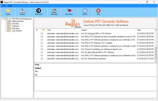 Regain Outlook PST Converter screenshot 2