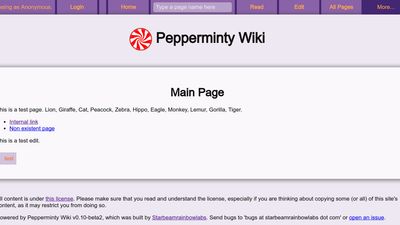 An example main page.