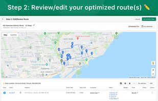 Step 2: Review/edit your optimized route ??