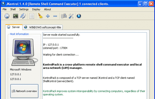 KontrolPack 1.4.0 : JKontrol server on MS Windows XP SP 2
