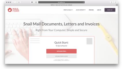 Mailform screenshot 1