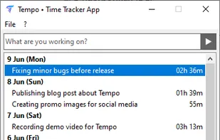 Tempo • Time Tracker App screenshot 1