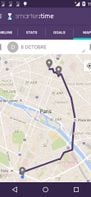 Map of daily movements.