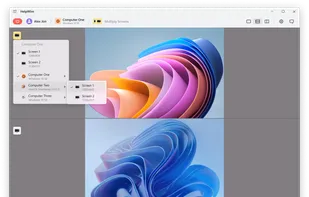 HelpWire Operator native Windows app with remote control of connected client's workstations and additional displays