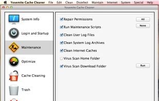 Yosemite Cache Cleaner screenshot 1