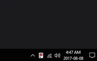 The notification tray. Animated