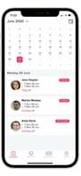 Calendar showing employees requests 