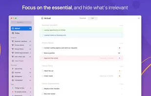 Focus on the essential, and hide what's irrelevent