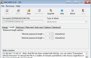 Advanced Archive Password Recovery screenshot 2