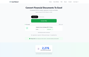 ScanToExcel screenshot 1