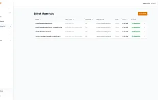 Create Bills of Materials (BOMs) to fully cost your products.