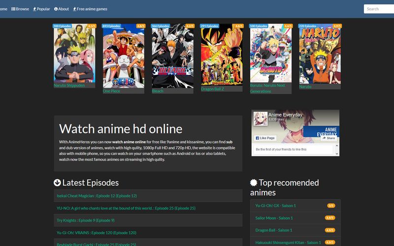 Animeheros Alternatives: 25+ Movie Streaming Services & Similar