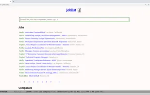 Job list homepage, search for jobs and companies recruiting