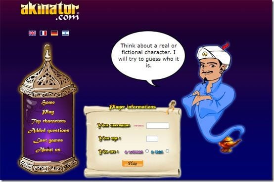 Akinator, the mind reading genie