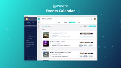 Increase attendance with events in the app and directly on member's personal calendars.