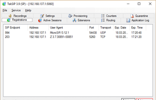 Registered Endpoints
