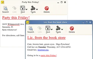Linking between notes.