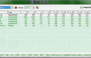 VB 6 Pure Code Lines Calculator screenshot 1